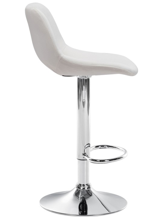 Sæt med 2 barstole Camden velvet chrome, creme