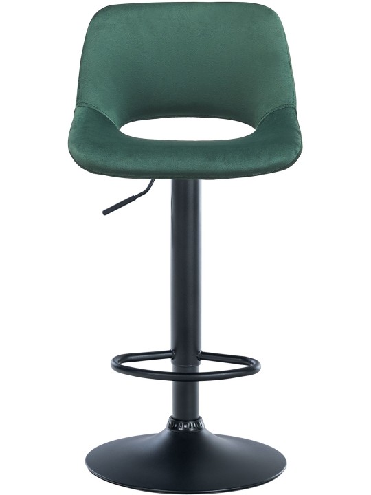 Sæt med 2 barstole Camden velvet, grøn