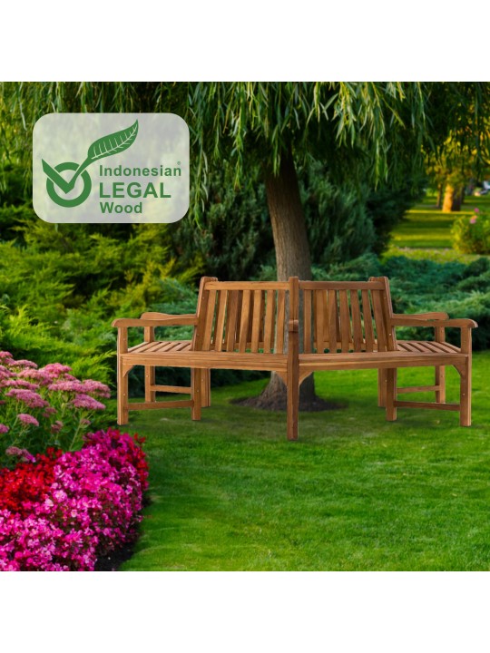 Sonja træbænk med armlæn 250 cm, teak Sonja træbænk med armlæn 250 cm, teak