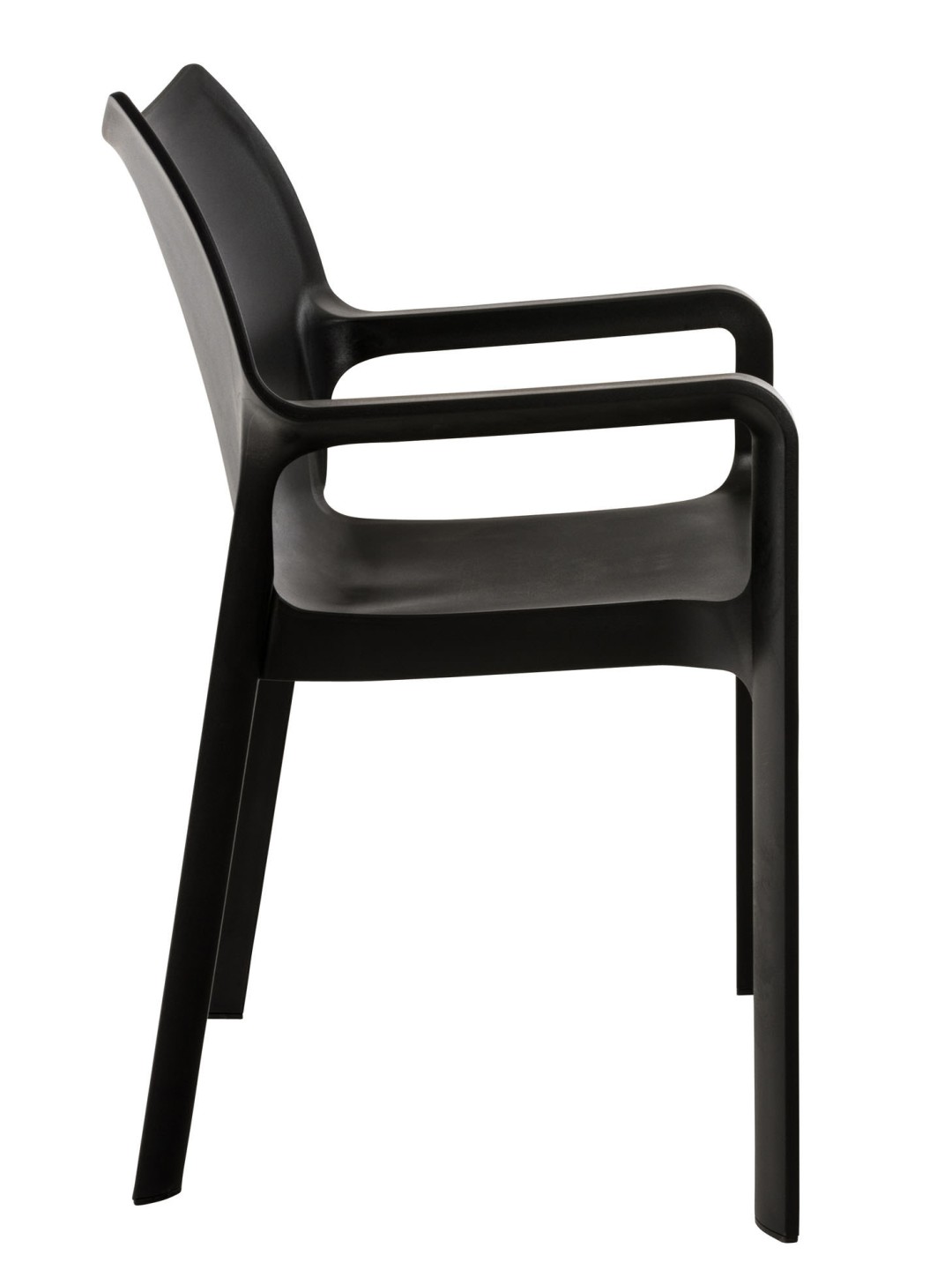 Sæt med 4 stole Diva, sort