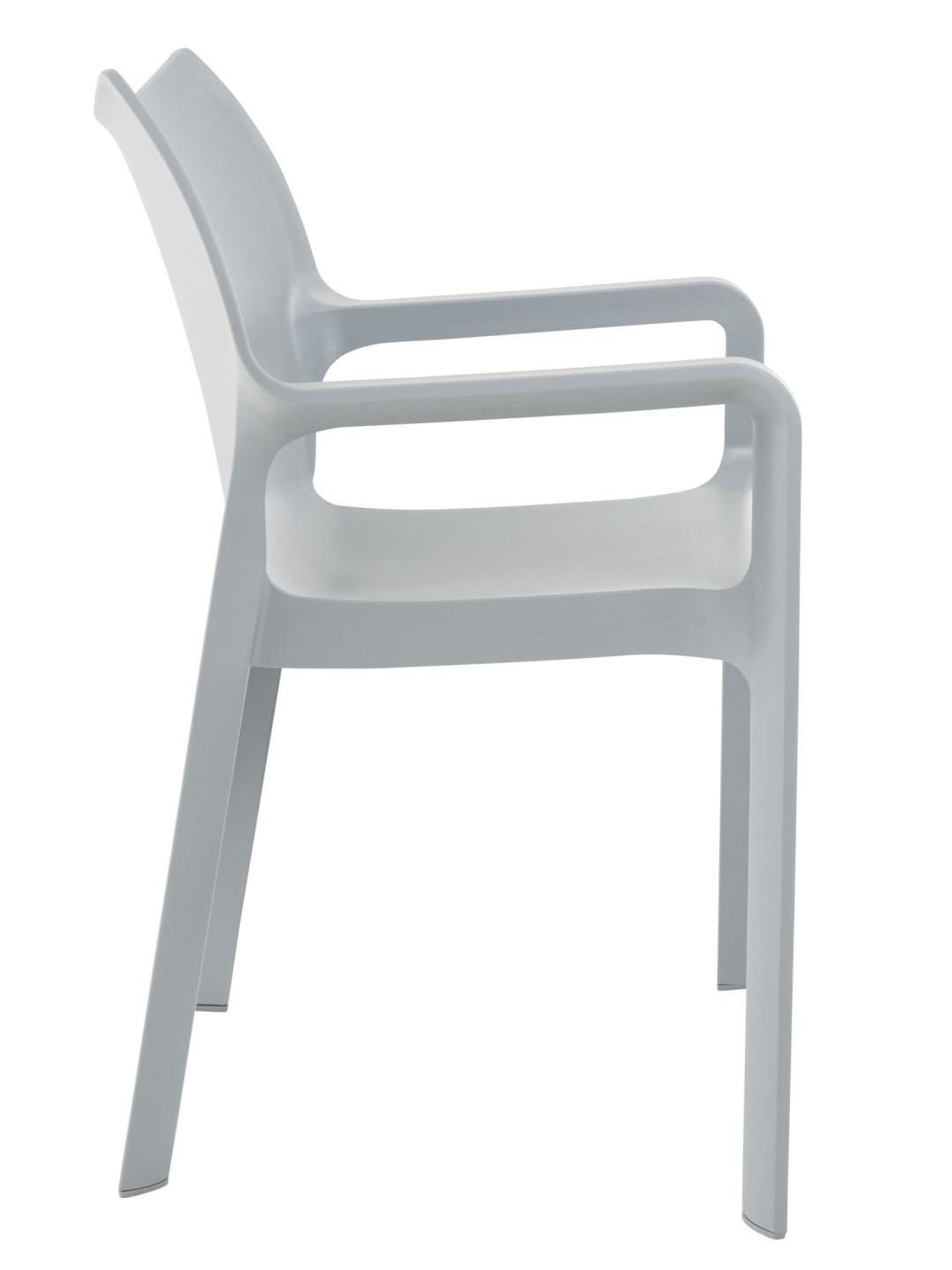 Sæt med 4 stole Diva, lysegrå