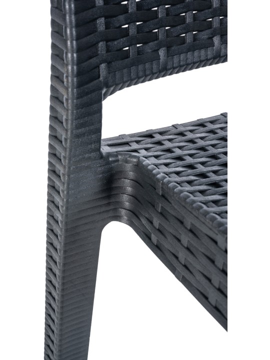 Sæt med 4 barstole Jamaica, mørkegrå