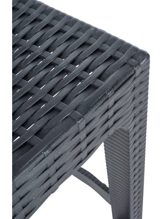 Sæt med 4 barstole Jamaica, mørkegrå