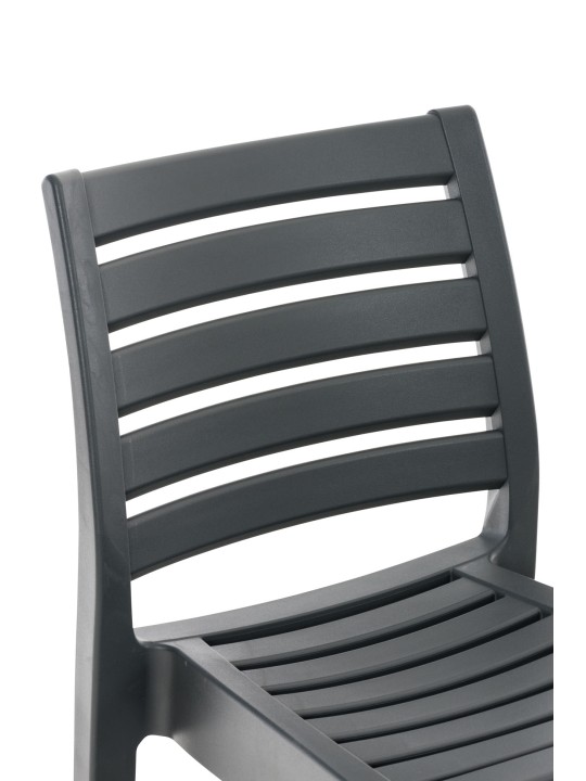 Sæt med 4 barstole Ares, mørkegrå