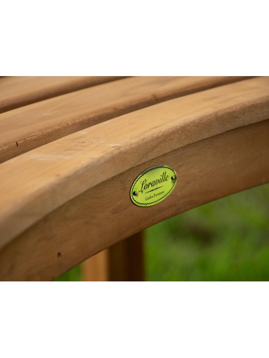 Træbænk Nila 200 cm rund UDEN ryglæn, brun