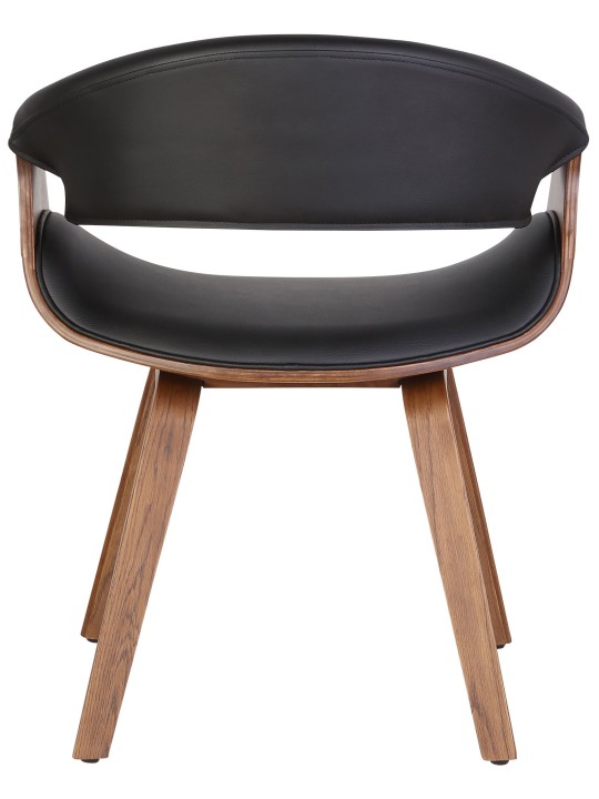 Spisestuestol Foley eg i imiteret læder, sort