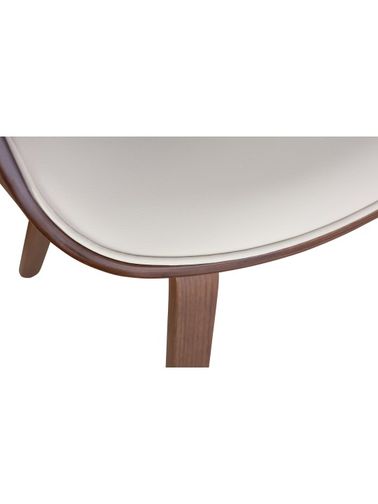 Spisestuestol Foley imiteret læder eg, creme