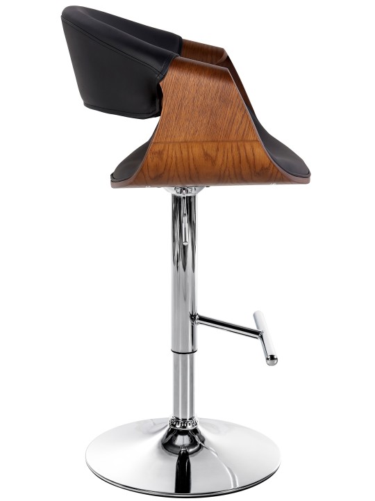 Barstol Foley imiteret læder eg, sort