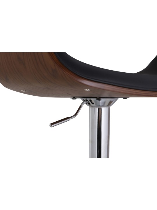 Barstol Foley imiteret læder eg, sort