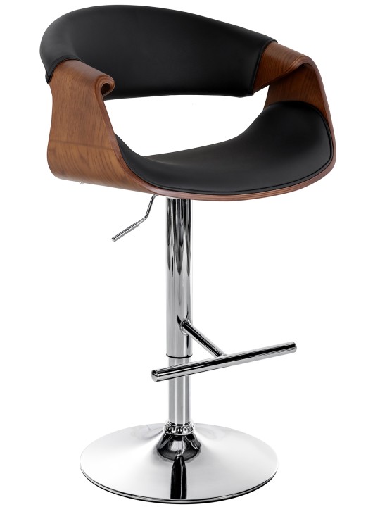 Barstol Foley imiteret læder eg, sort