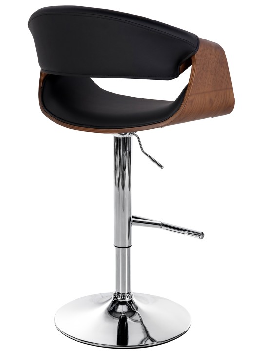 Barstol Foley imiteret læder eg, sort