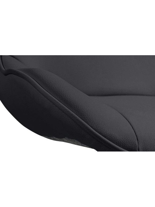 Sæt med 2 barstole Vonore imiteret læder krom, sort Sæt med 2 barstole Vonore imiteret læder krom, sort