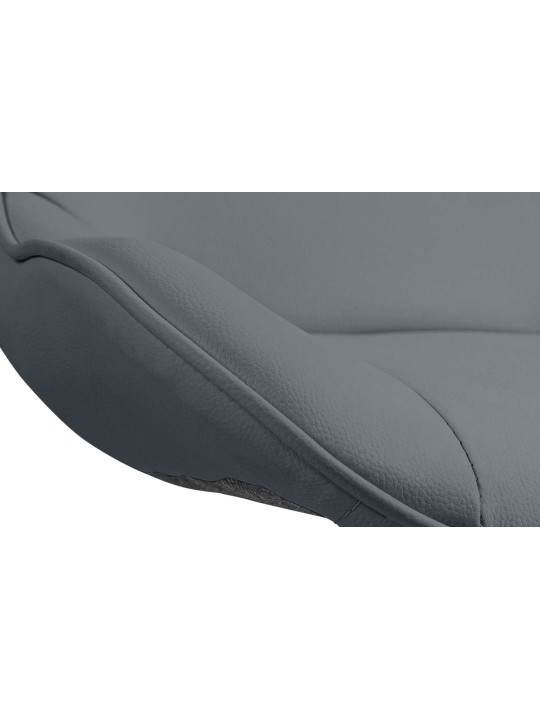 Sæt med 2 barstole Vonore imiteret læder krom, grå