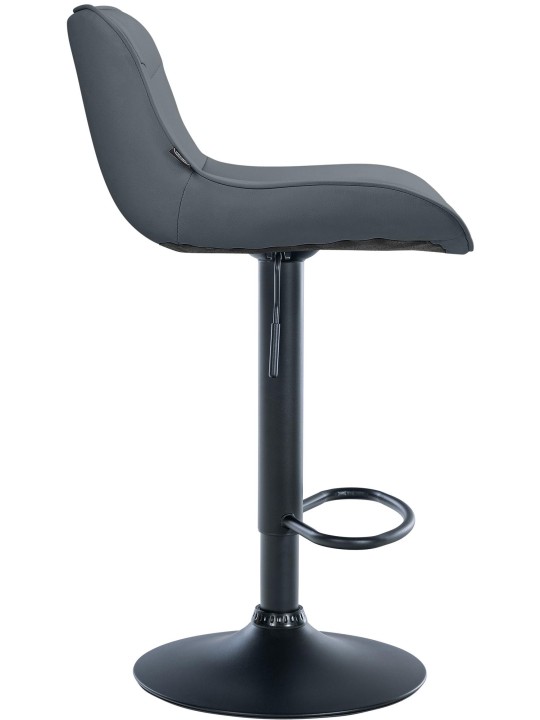 Sæt med 2 barstole Vonore imiteret læder, grå