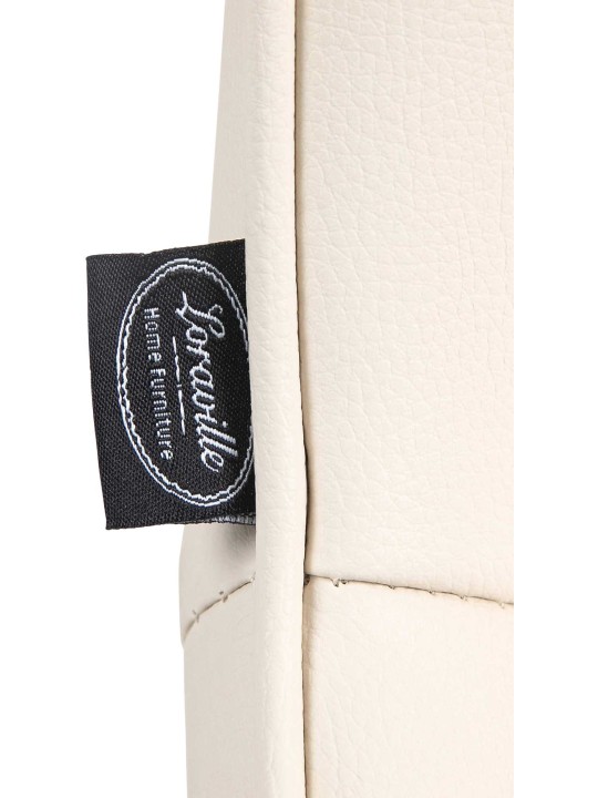 Sæt med 2 barstole Vonore imiteret læder, creme