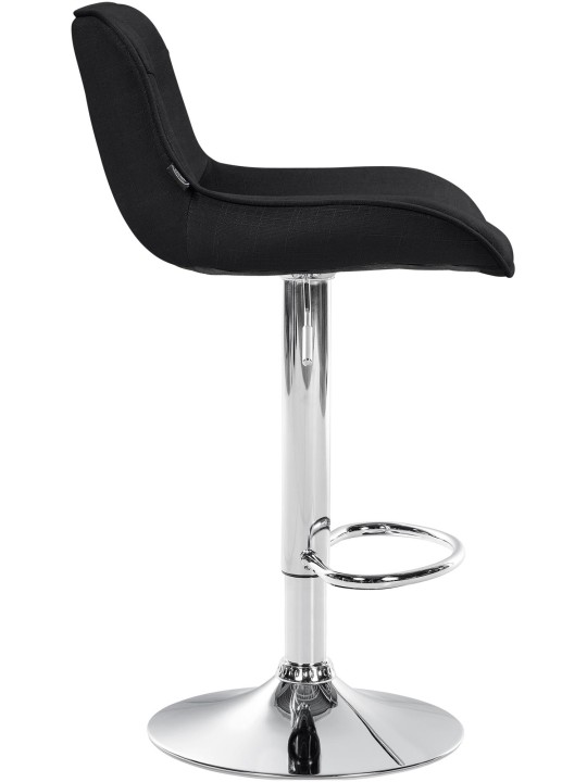 Sæt med 2 barstole Vonore stof krom, sort