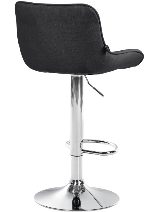 Sæt med 2 barstole Vonore stof krom, mørkegrå