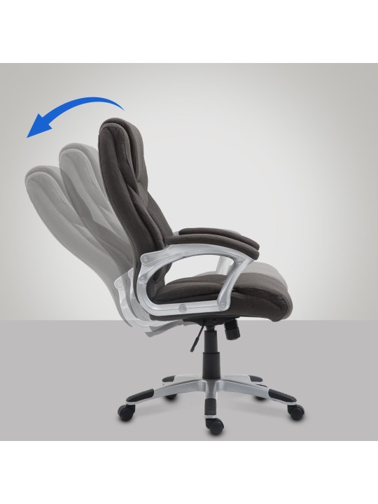 Kontorstol Texas V2 stof, mørkegrå