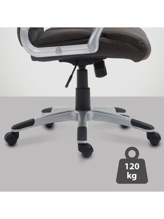 Kontorstol Texas V2 stof, mørkegrå