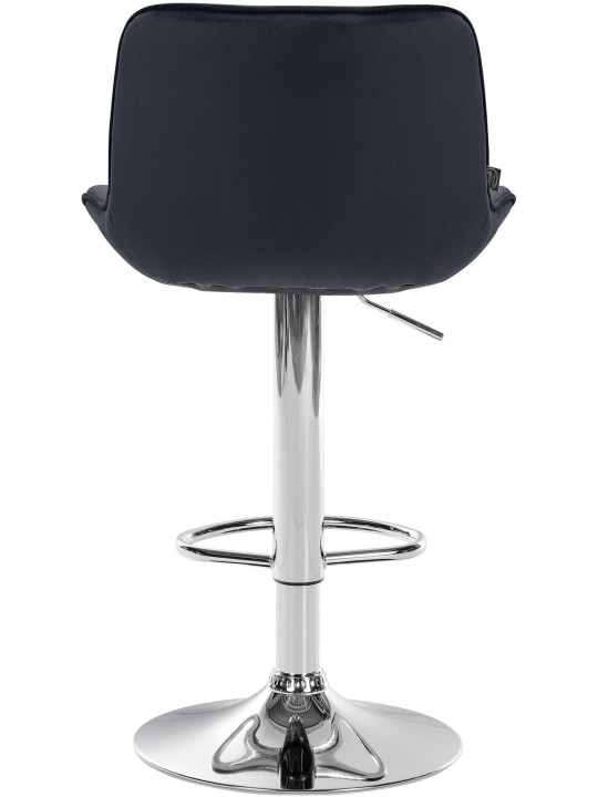 Sæt med 2 barstole Vonore fløjlskrom, sort