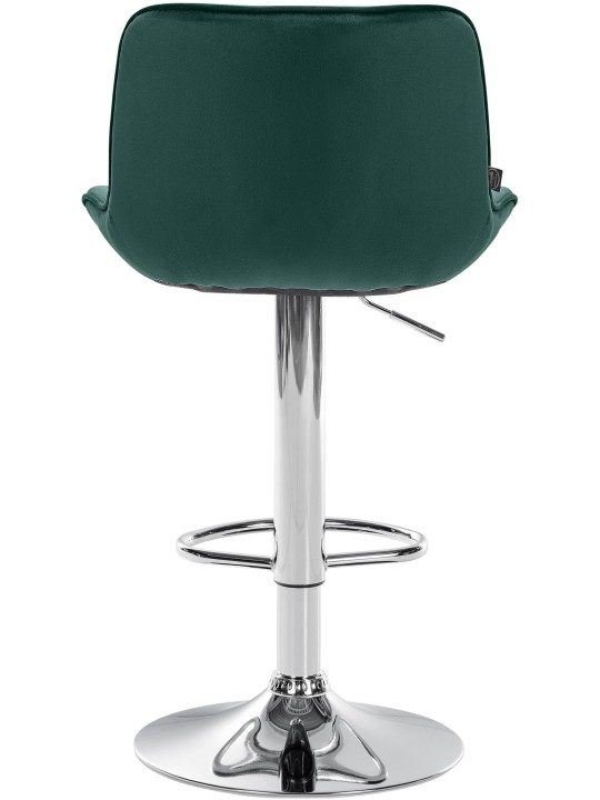 Sæt med 2 barstole Vonore fløjlskrom, grøn