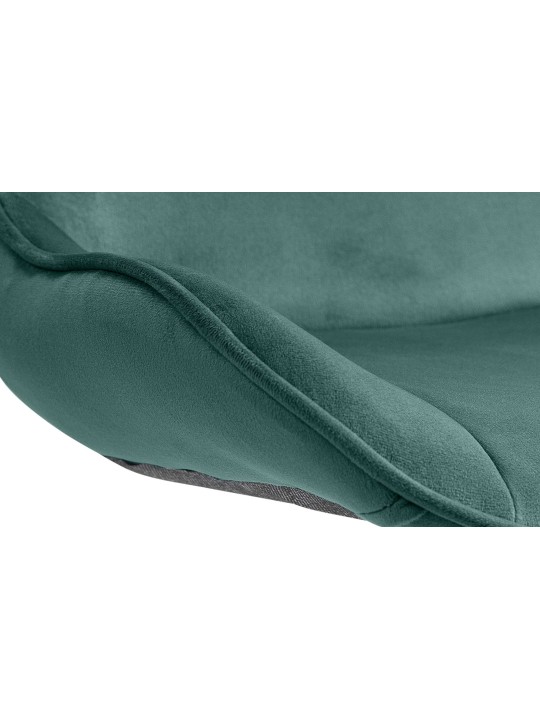 Sæt med 2 barstole Vonore fløjlskrom, grøn