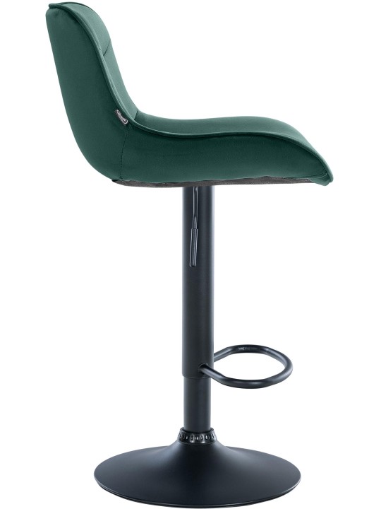 Sæt med 2 barstole Vonore velvet, grøn