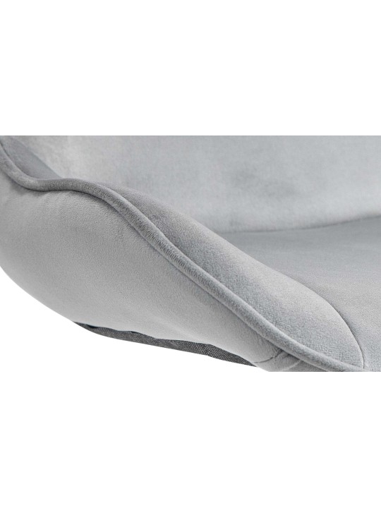 Sæt med 2 barstole Vonore velvet, grå