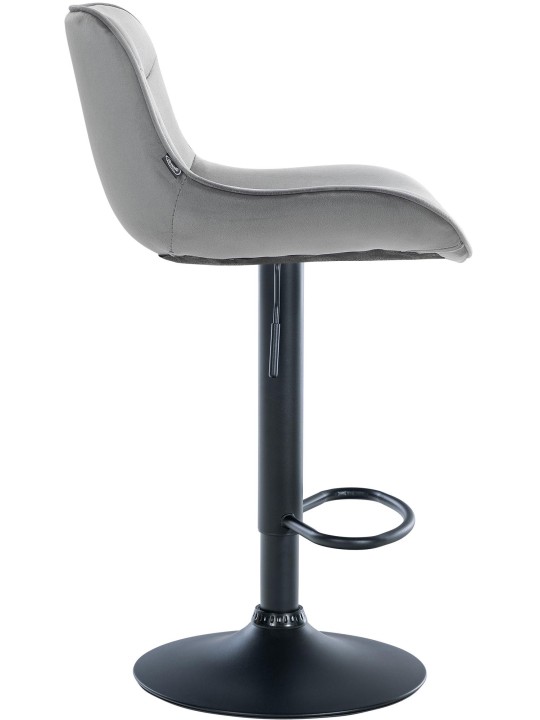 Sæt med 2 barstole Vonore velvet, grå