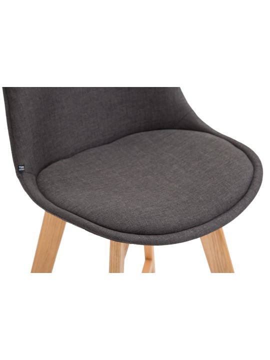 Barstol Cannes stof Natura, mørkegrå Barstol Cannes stof Natura, mørkegrå