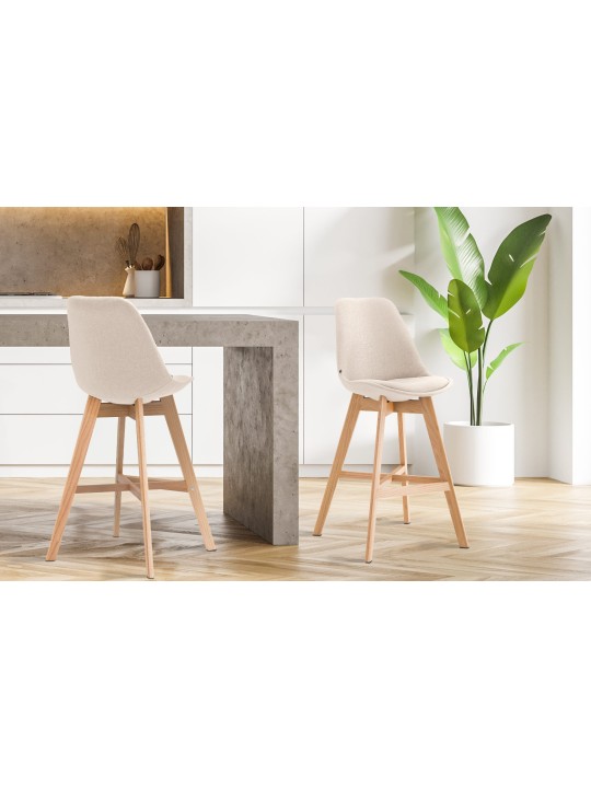 Barstol Cannes stof Natura, creme Barstol Cannes stof Natura, creme