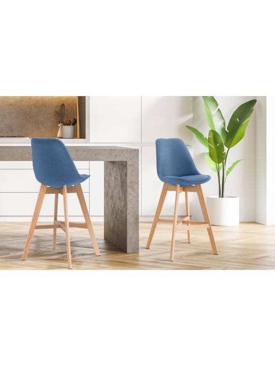 Barstol Cannes stof Natura, blå