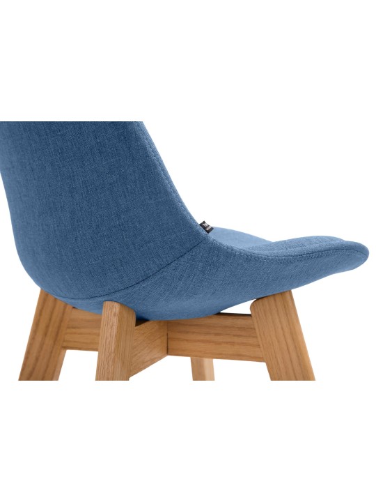 Sæt med 2 barstole Cannes stof natur, blå