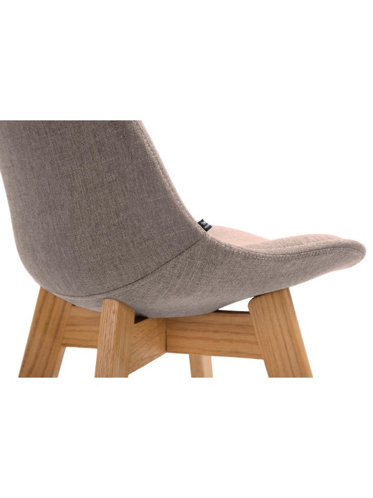 Sæt med 2 barstole Cannes stof natur, taupe