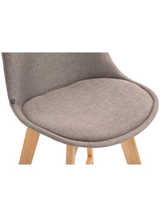 Sæt med 2 barstole Cannes stof natur, taupe