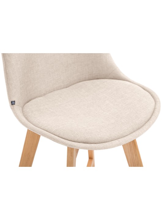 Sæt med 2 barstole Cannes stof natur, creme