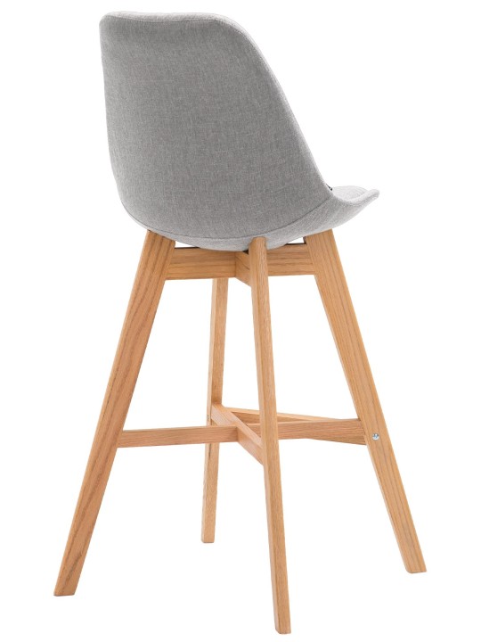 Sæt med 2 barstole Cannes stof natur, grå