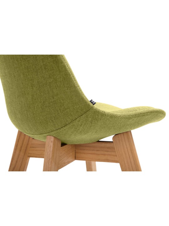 Sæt med 2 barstole Cannes stof natur, grøn