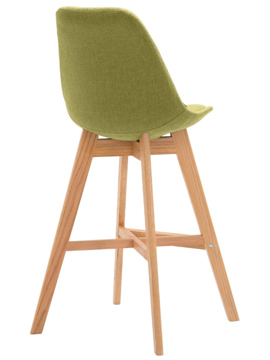 Sæt med 2 barstole Cannes stof natur, grøn