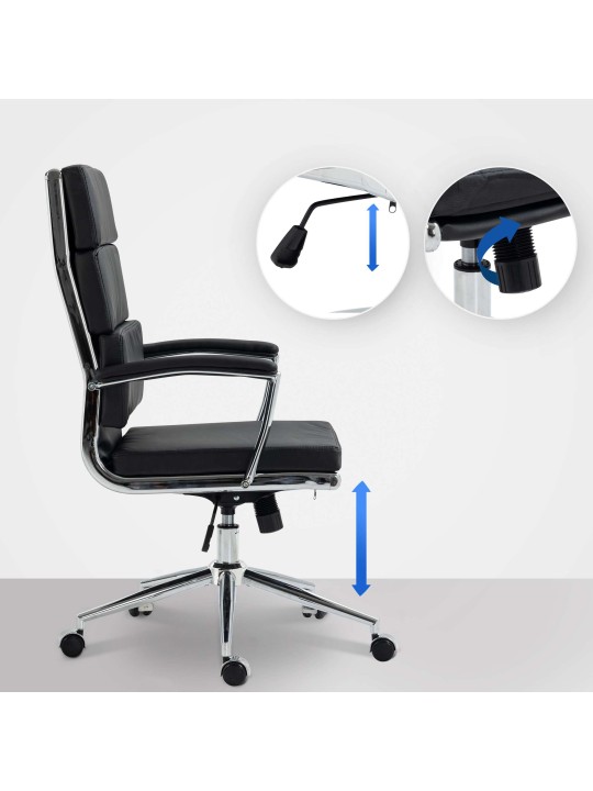 Kontorstol Cleveland imiteret læder, sort Kontorstol Cleveland imiteret læder, sort