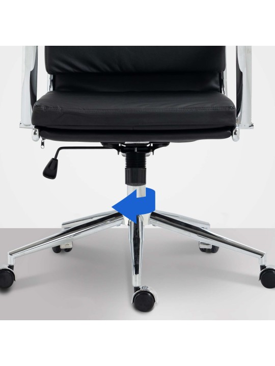 Kontorstol Cleveland imiteret læder, sort Kontorstol Cleveland imiteret læder, sort