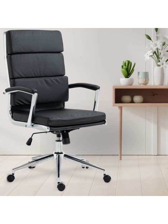 Kontorstol Cleveland imiteret læder, sort Kontorstol Cleveland imiteret læder, sort