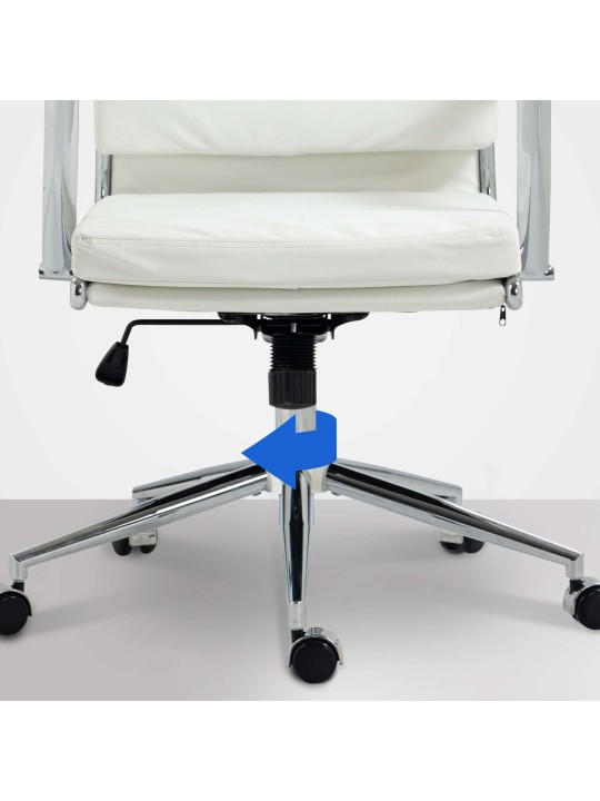 Kontorstol Cleveland imiteret læder, hvid Kontorstol Cleveland imiteret læder, hvid