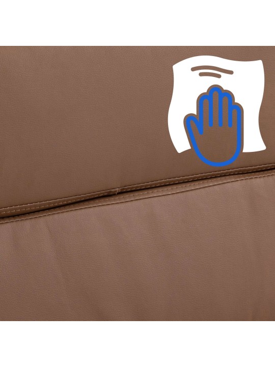 Kontorstol Cleveland imiteret læder, lysebrun