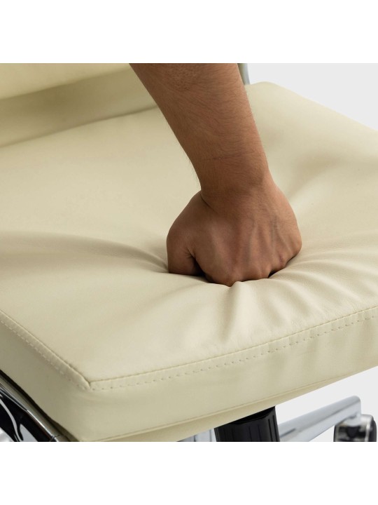 Kontorstol Cleveland imiteret læder, creme Kontorstol Cleveland imiteret læder, creme