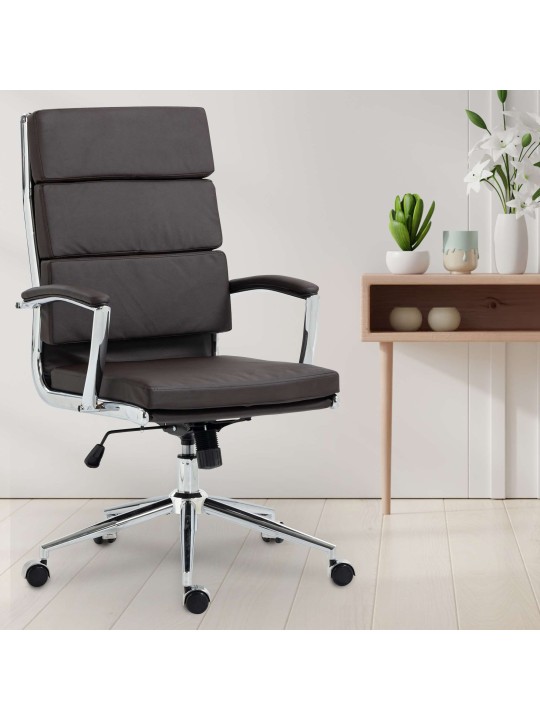 Kontorstol Cleveland imiteret læder, brun Kontorstol Cleveland imiteret læder, brun