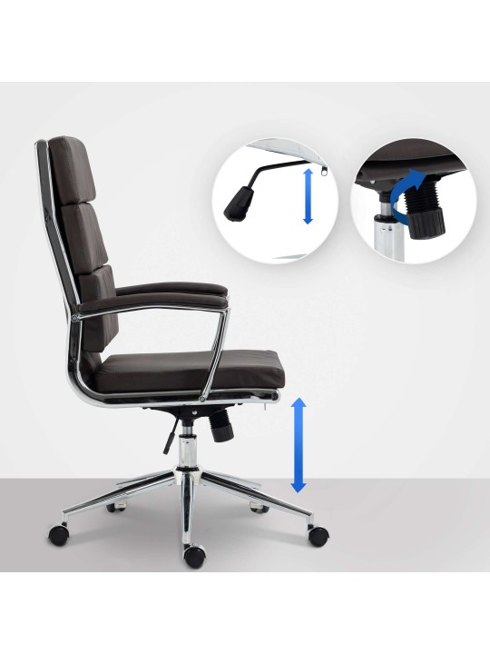 Kontorstol Cleveland imiteret læder, brun Kontorstol Cleveland imiteret læder, brun