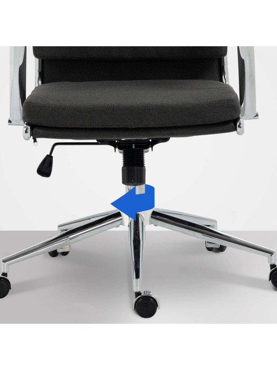 Kontorstol Cleveland stof, mørkegrå