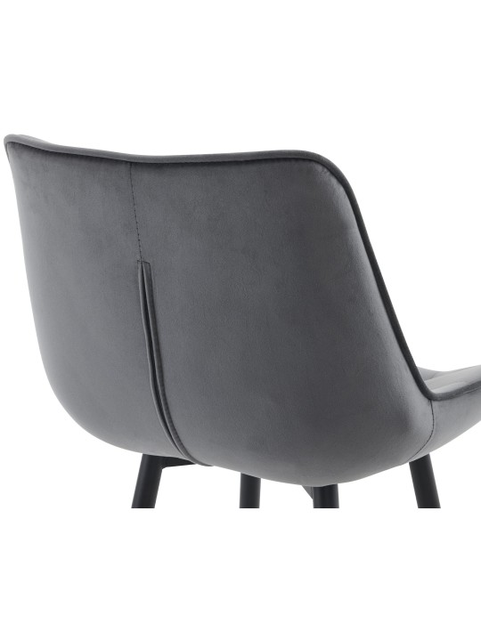 Sæt med 2 barstole Dartford velvet, mørkegrå Sæt med 2 barstole Dartford velvet, mørkegrå