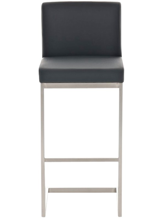 Sæt med 2 barstole Paros imiteret læder, sort